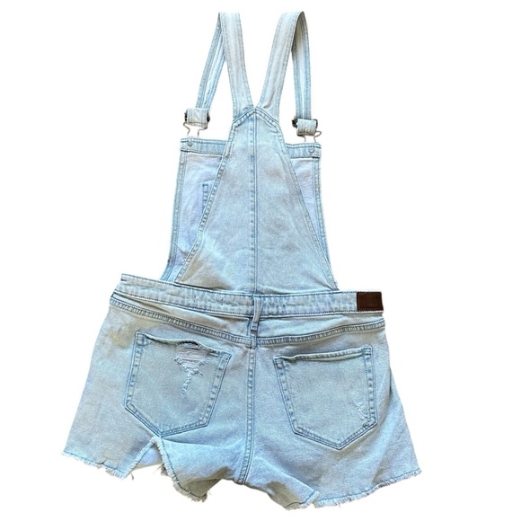 Hollister Boyfriend Whitewashed Distressed Jean Overalls - Picture 2 of 6